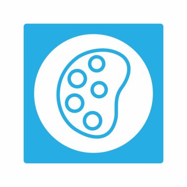 Renk Paleti 'nin Simge Vektörü Bölüm 2 - Beyaz Ay Biçimi - basit illüstrasyon. Düzenlenebilir felç. Tasarım şablonu vektörü. Tasarım biçimi tasarımı. Vektör grafik illüstrasyonu