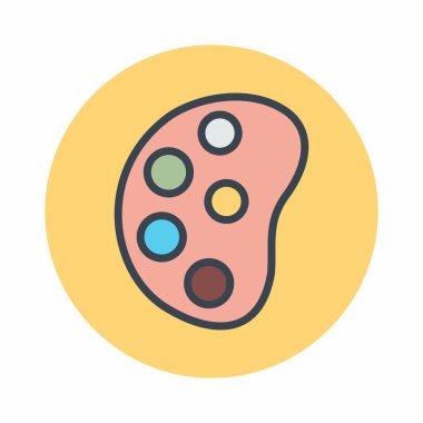 Renk Paleti 'nin Simge Vektörü Bölüm 2 - Renk Eşi Biçimi - basit illüstrasyon. Düzenlenebilir felç. Tasarım şablonu vektörü. Tasarım biçimi tasarımı. Vektör grafik illüstrasyonu