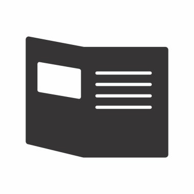 Menü Kitabı 'nın Vektör Grafiği - Siyah Biçim - basit bir illüstrasyon. Düzenlenebilir felç. Tasarım şablonu vektörü. Tasarım biçimi tasarımı. Vektör grafik illüstrasyonu