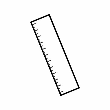 Cetvel Simge Vektörü - Satır Biçimi - basit illüstrasyon. Düzenlenebilir felç. Tasarım şablonu vektörü. Tasarım biçimi tasarımı. Vektör grafik illüstrasyonu