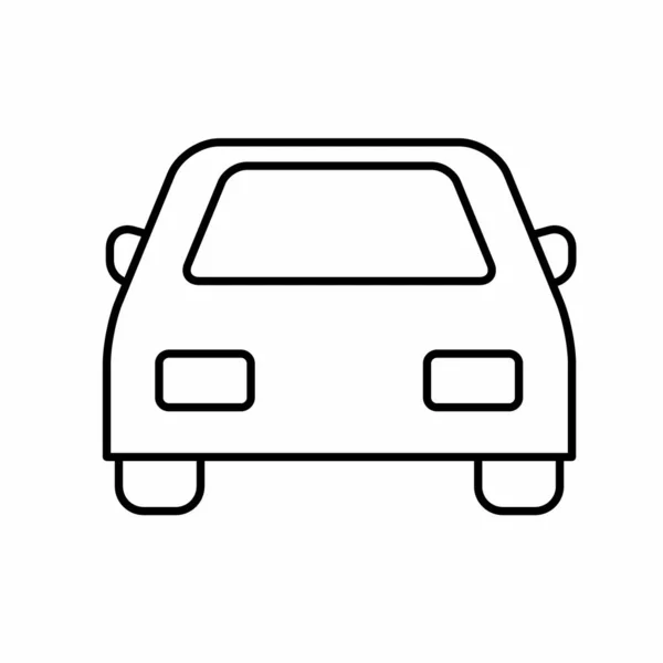 Gráfico Vetorial Carro Estilo Linha Ilustração Simples Avc Editável Design — Vetor de Stock