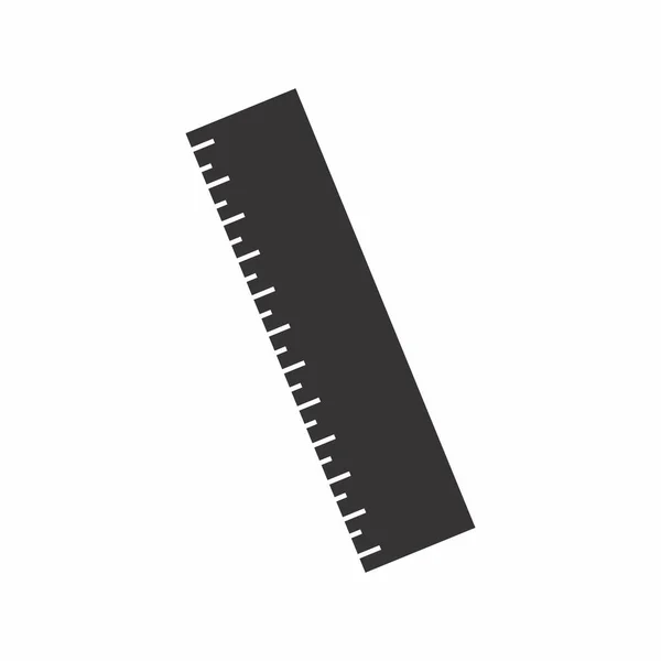 Icon Vector Ruler Black Style Ilustração Simples Avc Editável Design —  Vetores de Stock