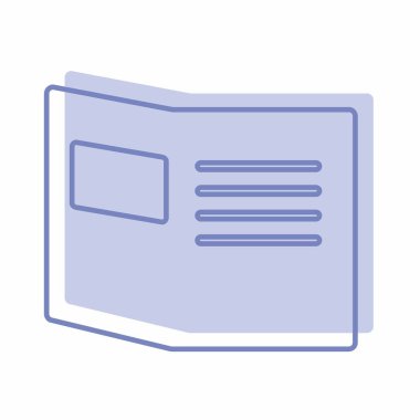 Menü Kitabı 'nın Vektör Grafiği - İkiz Biçimi - basit bir illüstrasyon. Düzenlenebilir felç. Tasarım şablonu vektörü. Tasarım biçimi tasarımı. Vektör grafik illüstrasyonu