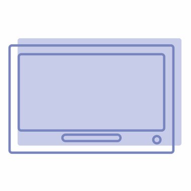 Televizyonun Vektör Grafiği - İkizler Biçimi - basit bir illüstrasyon. Düzenlenebilir felç. Tasarım şablonu vektörü. Tasarım biçimi tasarımı. Vektör grafik illüstrasyonu