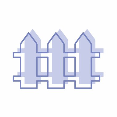 Çitin Vektör Grafiği - İkiz Biçimi - basit bir illüstrasyon. Düzenlenebilir felç. Tasarım şablonu vektörü. Tasarım biçimi tasarımı. Vektör grafik illüstrasyonu