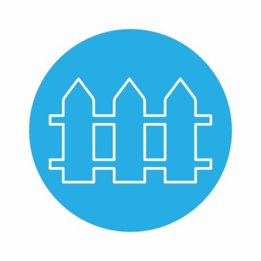 Çitin Vektör Grafiği - Mavi Tek Renk Biçimi - basit illüstrasyon. Düzenlenebilir felç. Tasarım şablonu vektörü. Tasarım biçimi tasarımı. Vektör grafik illüstrasyonu