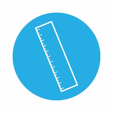 Hükümdarın Simge Vektörü - Mavi Tek Renk Biçimi - basit illüstrasyon. Düzenlenebilir felç. Tasarım şablonu vektörü. Tasarım biçimi tasarımı. Vektör grafik illüstrasyonu