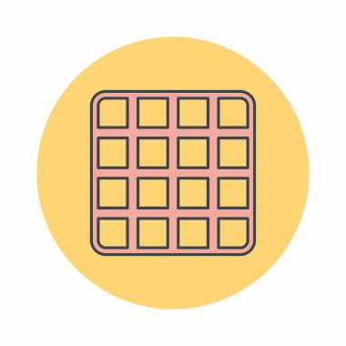 Izgaranın Simge Vektörü - Renk Eşi Biçimi - basit illüstrasyon. Düzenlenebilir felç. Tasarım şablonu vektörü. Tasarım biçimi tasarımı. Vektör grafik illüstrasyonu