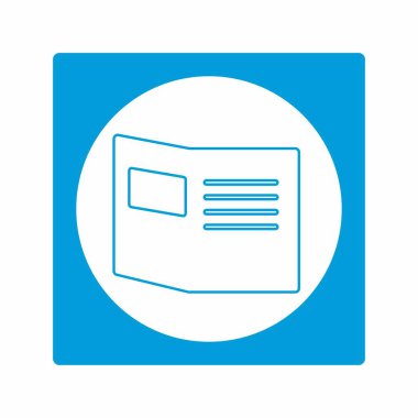 Menü Kitabı 'nın Vektör Grafiği - Beyaz Ay Biçimi - basit bir illüstrasyon. Düzenlenebilir felç. Tasarım şablonu vektörü. Tasarım biçimi tasarımı. Vektör grafik illüstrasyonu