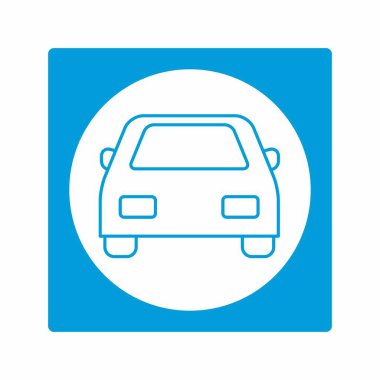 Arabanın Vektör Grafiği - Beyaz Ay Biçimi - basit bir illüstrasyon. Düzenlenebilir felç. Tasarım şablonu vektörü. Tasarım biçimi tasarımı. Vektör grafik illüstrasyonu