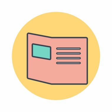 Menü Kitabının Vektör Grafiği - Renk Eşi Biçimi - basit bir illüstrasyon. Düzenlenebilir felç. Tasarım şablonu vektörü. Tasarım biçimi tasarımı. Vektör grafik illüstrasyonu