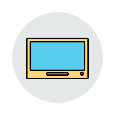 Televizyonun Vektör Grafiği - Renk Eşi Biçimi - basit bir illüstrasyon. Düzenlenebilir felç. Tasarım şablonu vektörü. Tasarım biçimi tasarımı. Vektör grafik illüstrasyonu