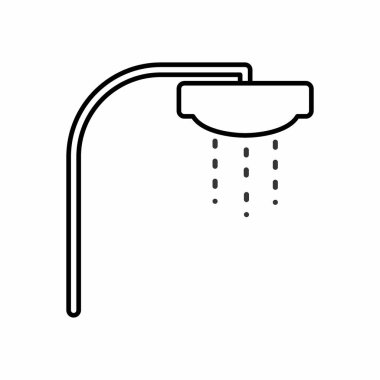 Duş- Çizgi Biçimi - Basit illüstrasyonun Vektör Grafiği. Düzenlenebilir felç. Tasarım şablonu vektörü. Tasarım biçimi tasarımı. Vektör grafik illüstrasyonu