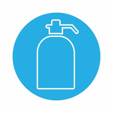 Elle Yıkama - Mavi Tek Renk Biçimi - basit bir illüstrasyon. Düzenlenebilir felç. Tasarım şablonu vektörü. Tasarım biçimi tasarımı. Vektör grafik illüstrasyonu