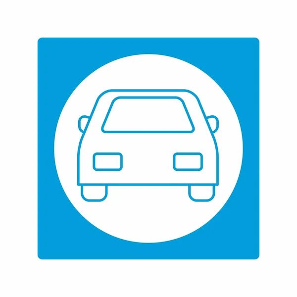 Arabanın Vektör Grafiği Beyaz Biçimi Basit Bir Illüstrasyon Düzenlenebilir Felç — Stok Vektör
