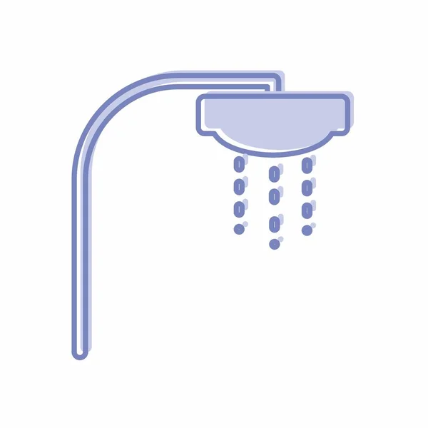 Vector Graphic Shower Blue Twins Style 뇌졸중 디자인 템플릿 Vector — 스톡 벡터