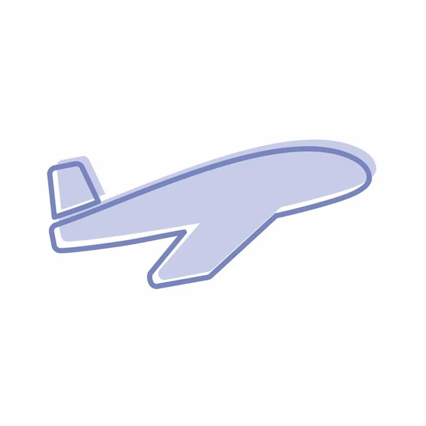 Vector Graphic Airplane Blue Twins Style Ilustrasi Sederhana Struk Yang - Stok Vektor