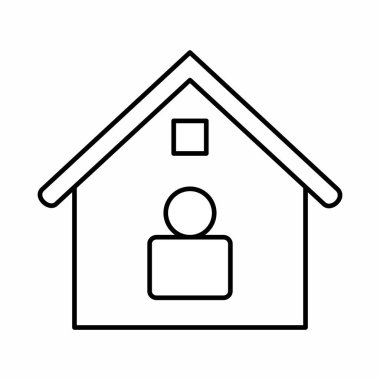 Asistanın Vektör Grafiği - Satır Biçimi - basit illüstrasyon. Düzenlenebilir felç. Tasarım şablonu vektörü. Tasarım biçimi tasarımı. Vektör grafik illüstrasyonu