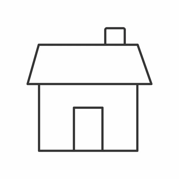 Vector Graphic House Line Style Simple Illustration Editable Stroke Design — Stock Vector