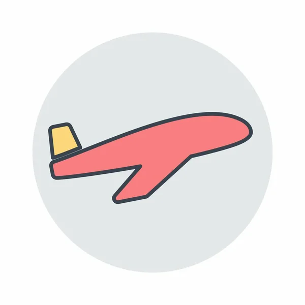 Vector Graphic Airplane Color Mate Style Простая Иллюстрация Редактируемый Удар — стоковый вектор