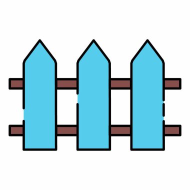Çitin Vektör Grafiği - Çizgi Kesimi Biçimi - basit bir illüstrasyon. Düzenlenebilir felç. Tasarım şablonu vektörü. Tasarım biçimi tasarımı. Vektör grafik illüstrasyonu