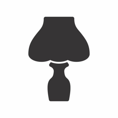 Masa Lambasının Vektör Grafiği - Siyah Biçim - basit illüstrasyon. Düzenlenebilir felç. Tasarım şablonu vektörü. Tasarım biçimi tasarımı. Vektör grafik illüstrasyonu