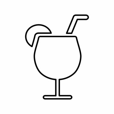 Vector Grafik - İçecek - Çizgi Biçimi - basit illüstrasyon. Düzenlenebilir felç. Tasarım şablonu vektörü. Tasarım biçimi tasarımı. Vektör grafik illüstrasyonu