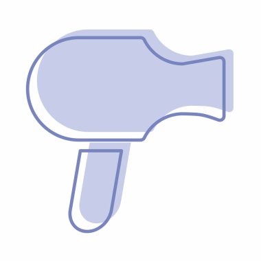 Saç Kurutma-İkiz Tarzı 'nın Vektör Grafiği basit bir illüstrasyon. Düzenlenebilir felç. Tasarım şablonu vektörü. Tasarım biçimi tasarımı. Vektör grafik illüstrasyonu