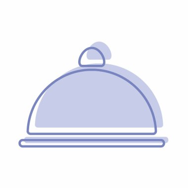 Akşam Yemeği İkiz Tarzı 'nın Vektör Grafiği basit bir illüstrasyon. Düzenlenebilir felç. Tasarım şablonu vektörü. Tasarım biçimi tasarımı. Vektör grafik illüstrasyonu