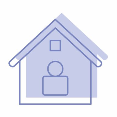 Stajyerin vektör grafiği - İkiz Biçimi - basit bir illüstrasyon. Düzenlenebilir felç. Tasarım şablonu vektörü. Tasarım biçimi tasarımı. Vektör grafik illüstrasyonu