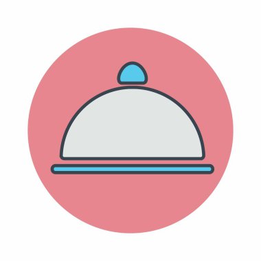 Akşam Yemeğinin Vektör Grafiği - Renk Arkadaşı Tarzı - basit bir illüstrasyon. Düzenlenebilir felç. Tasarım şablonu vektörü. Tasarım biçimi tasarımı. Vektör grafik illüstrasyonu