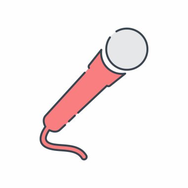 Mikrofon - Line Cut Style - basit illüstrasyonun vektör grafiği. Düzenlenebilir felç. Tasarım şablonu vektörü. Tasarım biçimi tasarımı. Vektör grafik illüstrasyonu - basit illüstrasyon. Düzenlenebilir felç. Tasarım şablonu vektörü. Tasarım biçimi. Vektör