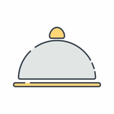 Akşam Yemeği, Çizgi Kesimi Stili 'nin Vektör Grafiği. Basit bir çizim. Düzenlenebilir felç. Tasarım şablonu vektörü. Tasarım biçimi tasarımı. Vektör grafik illüstrasyonu