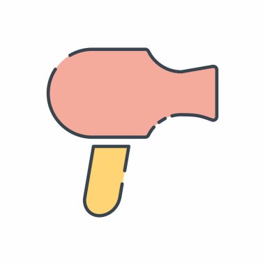 Saç Kurutma Hattı Stili 'nin vektör grafiği basit bir illüstrasyon. Düzenlenebilir felç. Tasarım şablonu vektörü. Tasarım biçimi tasarımı. Vektör grafik illüstrasyonu