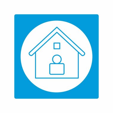 Oturanın Vektör Grafiği - Beyaz Ay Biçimi