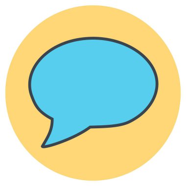 Simge Tek İleti Kabarcığı - Doğrusal Renk Biçimini Ayarla - basit illüstrasyon. Düzenlenebilir felç. Tasarım şablonu vektörü. Tasarım biçimi tasarımı. Vektör grafik illüstrasyonu