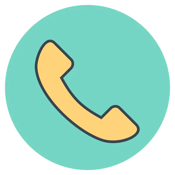 Ikon Vector Phone Lineal Color Style Enkel Illustration Redigerbar Stroke — Stock vektor