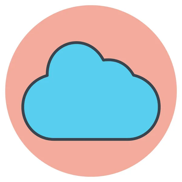 Icon Vector Cloud Lineal Color Style Ilustração Simples Avc Editável — Vetor de Stock