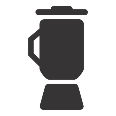 Kahve karıştırıcısının simge vektörü - Kabartma Biçimi - Basit illüstrasyon, Düzenlenebilir vuruş, Tasarım şablonu vektörü, baskılar, posterler, reklamlar, duyurular, bilgi grafikleri vs..