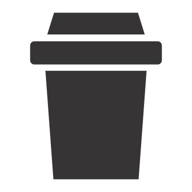 Tea 'nın Simge Vektörü - Glyph Biçimi - Basit illüstrasyon, Düzenlenebilir vuruş, Tasarım şablonu vektörü, baskılar, posterler, reklamlar, duyurular, bilgi grafikleri vs..