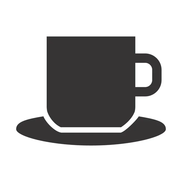 Icono Vector Taza Café Estilo Glifo Ilustración Simple Carrera Editable — Vector de stock