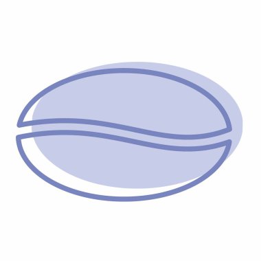 Kahve Tanesinin Simge Vektörü - İki Ton Biçimi - Basit illüstrasyon, Düzenlenebilir vuruş, Tasarım şablonu vektörü, baskılar, posterler, reklamlar, duyurular, bilgi grafikleri, vs..