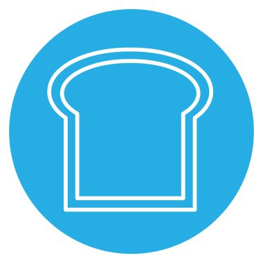 Tost Simgesi - Mavi Gözler Biçimi - Basit illüstrasyon, Düzenlenebilir vuruş, Tasarım şablonu vektörü, baskılar, posterler, reklamlar, duyurular, bilgi grafikleri vs..