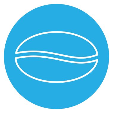 Kahve Tanesinin Simge Vektörü - Mavi Gözler Biçimi - Basit illüstrasyon, Düzenlenebilir vuruş, Tasarım şablonu vektörü, baskılar, posterler, reklamlar, duyurular, bilgi grafikleri, vs..