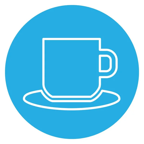 アイコンベクトルのコーヒーマグカップI 青い目のスタイル 単純なイラスト 編集可能なストローク デザインテンプレートベクトル 印刷のための良い ポスター 情報グラフィック — ストックベクタ