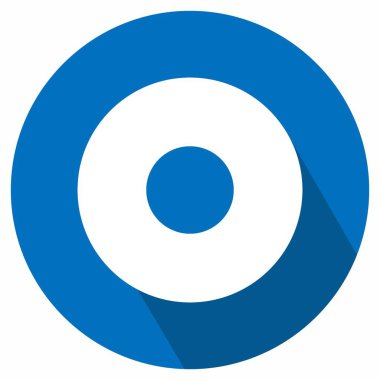 Çöreğin Simge Vektörü - Uzun Gölge Biçimi - Basit illüstrasyon, Düzenlenebilir vuruş, Tasarım şablonu vektörü, baskılar, posterler, reklamlar, duyurular, bilgi grafikleri vs..