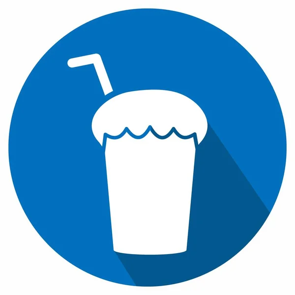 Icon Vector Chocolate Shake Long Shadow Style Проста Ілюстрація Редагування — стоковий вектор