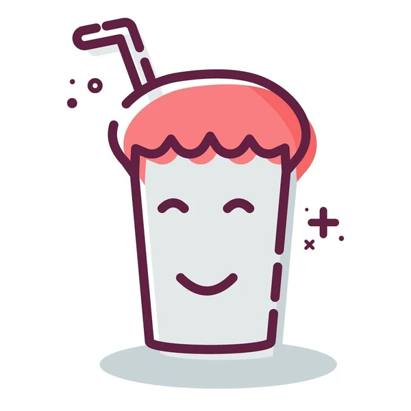 Icône Vector Chocolate Shake Mbe Syle Illustration Simple Course Modifiable — Image vectorielle