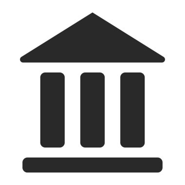 Binanın Simge Vektörü - Glyph Biçimi - Basit illüstrasyon, Düzenlenebilir vuruş, Tasarım şablonu vektörü, baskılar, posterler, reklamlar, duyurular, bilgi grafikleri vs..