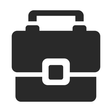 Evrak çantasının simge vektörü - Glyph Biçimi - Basit illüstrasyon, Düzenlenebilir vuruş, Tasarım şablonu vektörü, baskılar, posterler, reklamlar, duyurular, bilgi grafikleri vs..